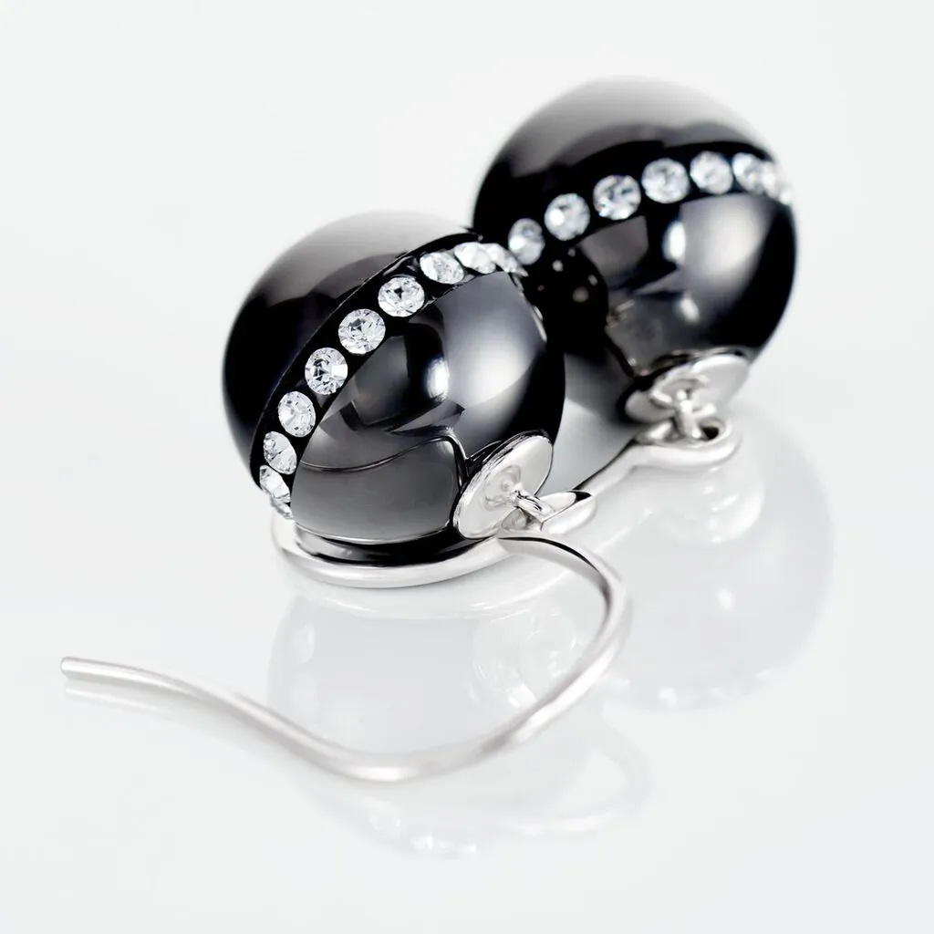 Histoire D'Or Boucles D'oreilles Pendantes Nina Cera Argent Strass Et Céramique 3 Histoire D'Or Boucles D'oreilles Pendantes Nina Cera Argent Strass Et Céramique – Image 3