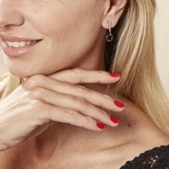 Histoire D'Or Boucles D'oreilles Pendantes Delphinia Argent Blanc Oxyde De Zirconium -Boucles d'oreilles pendantes Soldes Boutique MAOFBXN052 model0