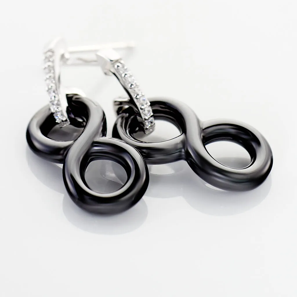 Histoire D'Or Boucles D'oreilles Pendantes Celinia Argent Blanc Céramique Et Oxyde 3 Histoire D'Or Boucles D'oreilles Pendantes Celinia Argent Blanc Céramique Et Oxyde – Image 3