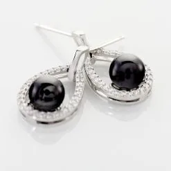 Histoire D'Or Boucles D'oreilles Pendantes Nerea Argent Blanc Céramique Et Oxyde 6 Histoire D'Or Boucles D'oreilles Pendantes Nerea Argent Blanc Céramique Et Oxyde -Boucles d'oreilles pendantes Soldes Boutique MAOFBXN141 view2