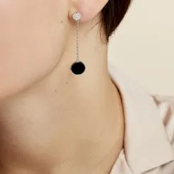Histoire D'Or Boucles D'oreilles Pendantes Adonya Argent Céramique Et Oxyde 9 Histoire D'Or Boucles D'oreilles Pendantes Adonya Argent Céramique Et Oxyde -Boucles d'oreilles pendantes Soldes Boutique MAOFBXN353 model1