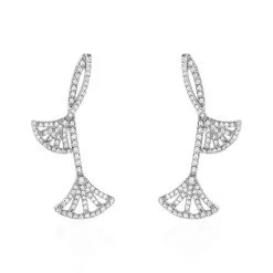 Laetizia Boucles D'oreilles Pendantes Sarita Argent Blanc Oxyde De Zirconium