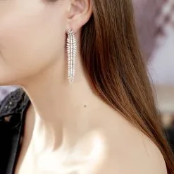 Boucles D'oreilles Pendantes Laetizia Party Argent Oxyde De Zirconium -Boucles d'oreilles pendantes Soldes Boutique MAOFBZW346 model0