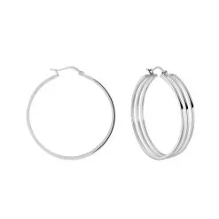 Histoire D'Or Créoles Adel Acier Blanc