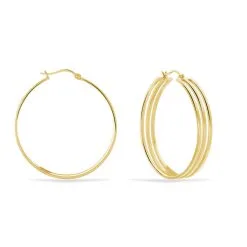 Histoire D'Or Créoles Adel Acier Jaune -Boucles d'oreilles pendantes Soldes Boutique MIOFJW0055 view2